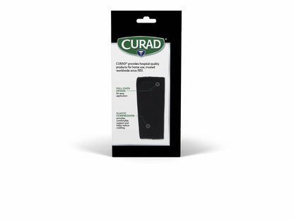 CURAD Knee Support for Men & Women, Elastic, Pull-Over, Knee Brace for Running Knee Pain, Workout Sports Knee Brace, Black, Medium