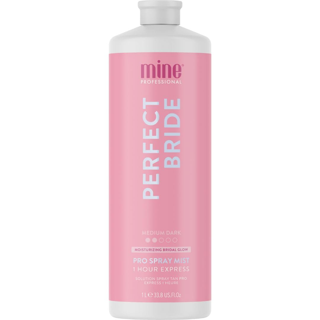 MineTan Spray Tan Solution | Perfect Bride | Best Wedding Bridal Sunless Tanning Solution | Natural, Long Lasting Medium Bronzed Glow | Intensely Moisturizing Salon Professional Formula | 33.8 Fl Oz