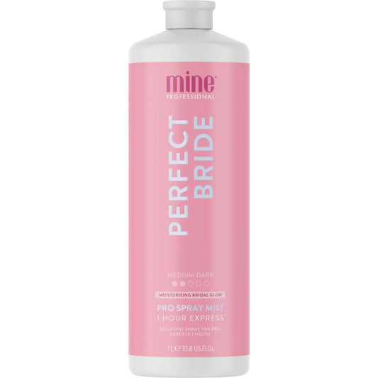 MineTan Spray Tan Solution | Perfect Bride | Best Wedding Bridal Sunless Tanning Solution | Natural, Long Lasting Medium Bronzed Glow | Intensely Moisturizing Salon Professional Formula | 33.8 Fl Oz