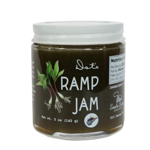 Smoke Camp Crafts Wild Garlic Ramp Jam 5 Oz Appalachian Gourmet Food Made from West Virginia Grown Wild Leeks