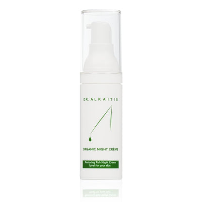 DR. ALKAITIS Organics Night Crème - Restorative Moisturizer with Sacha Inchi & Vitamin Complex - Overnight Repair Cream (30ml/1oz)