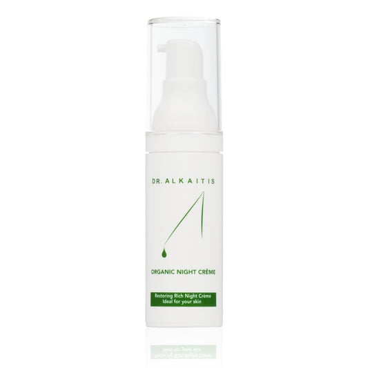 DR. ALKAITIS Organics Night Crème - Restorative Moisturizer with Sacha Inchi & Vitamin Complex - Overnight Repair Cream (30ml/1oz)