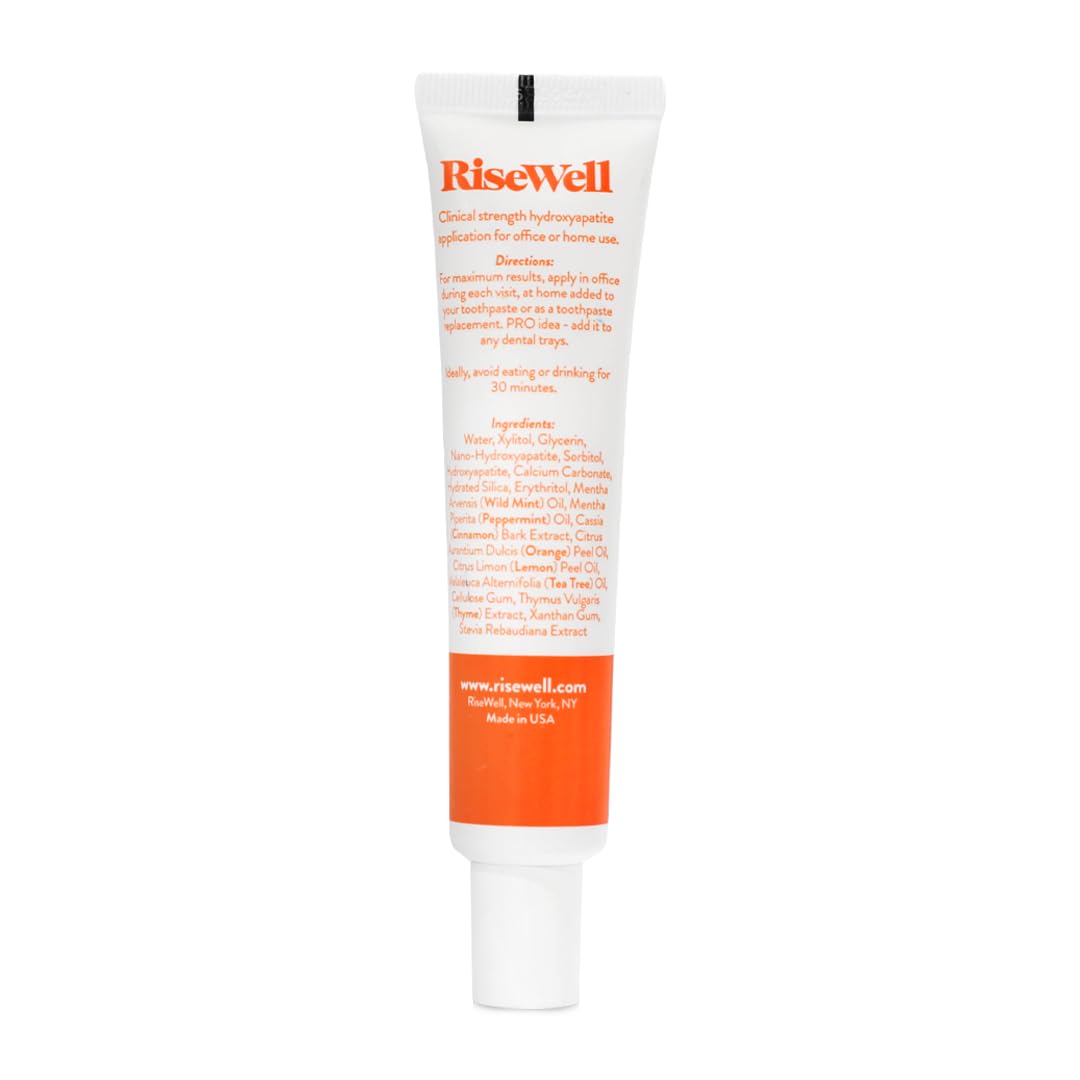 Risewell Micro & Nano Hydroxyapatite Varnish - No Added Fluoride, USA Made, Gentle & Safe to Swallow for Sensitive Teeth, Enamel Reminalization Care for Kids and Adult (Wild Mint Flavor)
