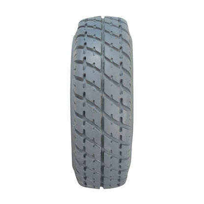 AlveyTech 3.00-4 (10"x3", 260X85) Foam-Filled Mobility Tire with Durotrap C9210 Tread (2-5/8" Bead Width) - Replacement Scooter Flat-Free Tires for Electric Scooters, Non-Marking Gray (TIRSOLI1020)