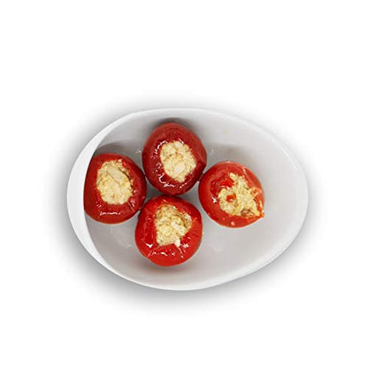 TUTTOCALABRIA, PepperO Cherry Peppers Stuffed with Italian Tuna, Great for Antipasti Appetizers, 280g