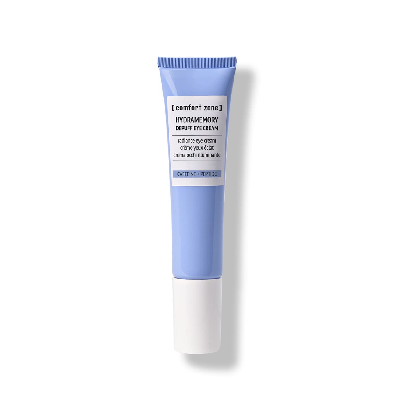 Hydramemory Depuff Eye Cream, Lightweight Moisturizer, Relieves Tired Eyes, Puffiness, Dark Circles, Brightens, Vegan, Caffeine, Peptides, All Skin Types, Daily Use, Italy, 0.51 Fl Oz