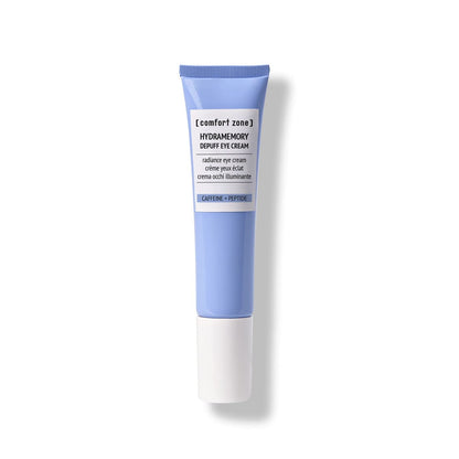 Hydramemory Depuff Eye Cream, Lightweight Moisturizer, Relieves Tired Eyes, Puffiness, Dark Circles, Brightens, Vegan, Caffeine, Peptides, All Skin Types, Daily Use, Italy, 0.51 Fl Oz