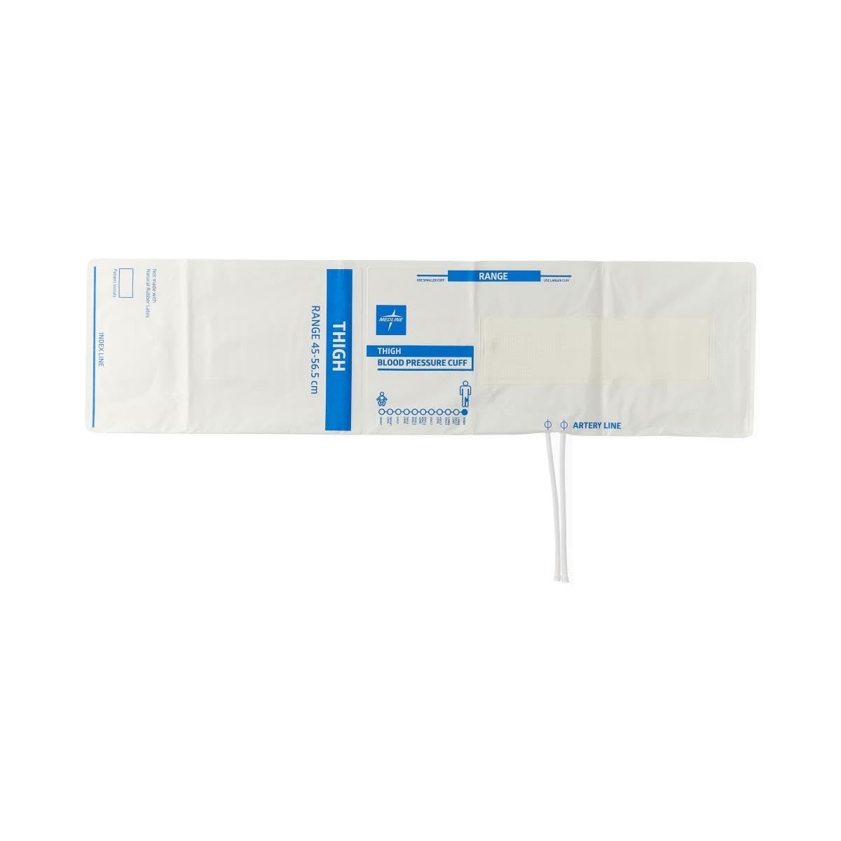 Disposable Soft Cloth 2-Tube Blood Pressure Cuff with Marquette Connector, Thigh,5,Bag,MDS9925MQ