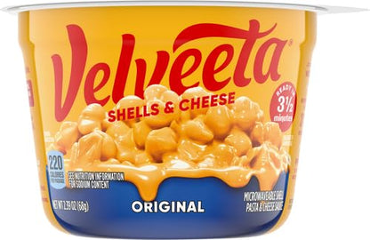 Velveeta Shells and Cheese Mac and Cheese, 1 Cup, for Easy Snack or Dinner Side, Original Flavor, 2.39 oz