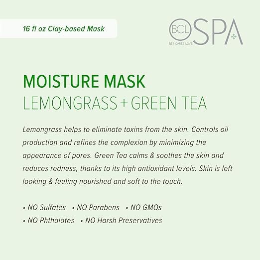 BCL SPA Lemongrass & Green Tea 4-Step Skincare Starter Kit, 16oz Each – Organic Vegan Spa Set for Hands, Feet & Body – Hydrates, Exfoliates, Softens Skin