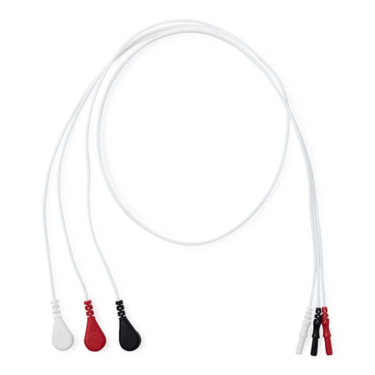 3-Lead Disposable ECG Leadwire for DIN-Style Machines (AMP, Diascope, GE-Datex, Philips), Snap Clamp,100,Case,MDSLWS307