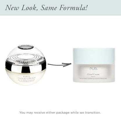 PÜR MINERALS Face Moisturizer for Women & Men, 4-in-1 Cloud Cream - Hydrating Facial Moisturizer That Hydrates, Soothes, Smooths, & Primes Skin - Anti-Aging Face Cream for Fine Lines & Wrinkles