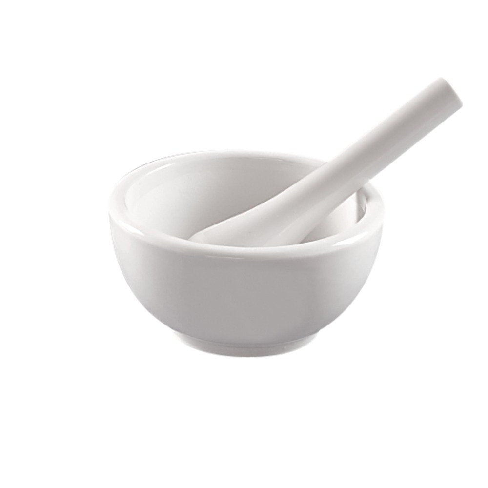 Apothecary Products Mortar and Pestle Bowl | Mixer and Grinder for Medicine | Porcelain | 4 Oz