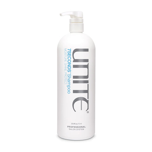 UNITE Hair – 7SECONDS Shampoo – Professional-Size Hydrating Cleanser to Boost Shine & Help Protect Color – Defends Against UV & Heat Damage – Lightweight Formula for All Hair Types – 32 Fl Oz