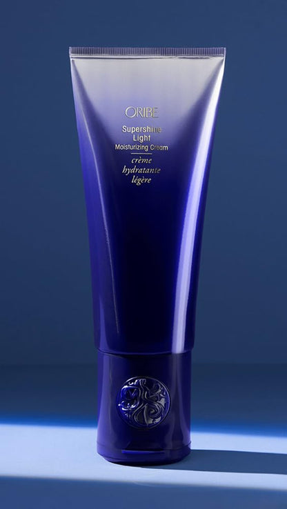 Oribe Supershine Light Moisturizing Styling Cream - Adds Shine & Smooths Frizz With Heat Protection - Blowout Primer, Air Dry Cream & Style Finisher - For Fine & Medium Hair - 5 oz