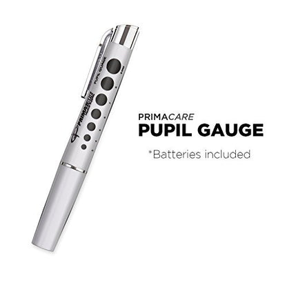 Primacare DL-9325 LED Diagnostic Penlight with Imprinted Pupil Gauge, Reusable and Lightweight Medical Pen Light for Nurse, Student, Doctors EMT, Batteries Included, White