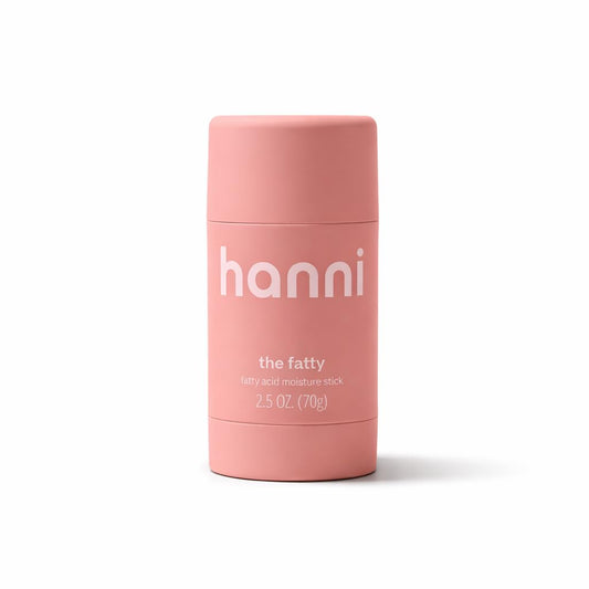 HANNI Fatty Body Moisturizer Stick with Fatty Acids, Travel Size Friendly Solid Lotion for Plumping and Hydration, Fragrance-Free and Safe for Sensitive Skin, 2.5 oz