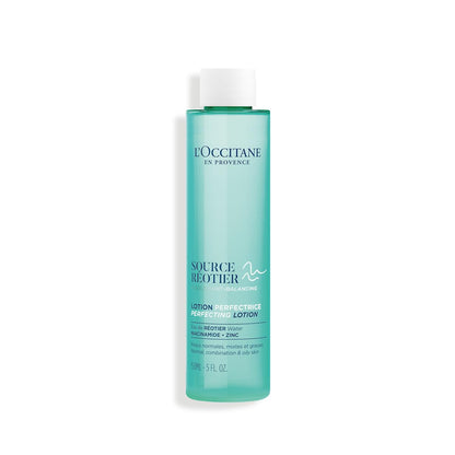L'OCCITANE Source Reotier Perfecting Lotion: Balance & Tone Skin with Hyaluronic Acid, Remove Excess Sebum, 5 Fl. Oz