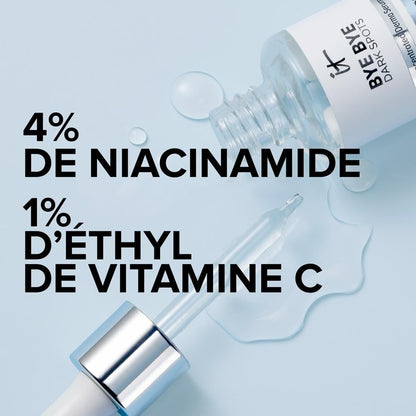 IT Cosmetics Bye Bye Dark Spots 4% Niacinamide Serum - Visibly Reduces Dark Spots & Improves Skin Clarity In 8 Weeks - Facial Serum with 1% Ethyl Vitamin C - For All Skin Types - 1 Fl. Oz