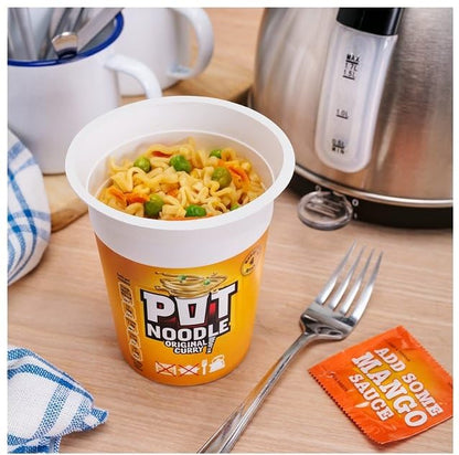 Pot Noodle Original Curry Flavour - 90g - Pack of 4 (90g x 4) by Pot
