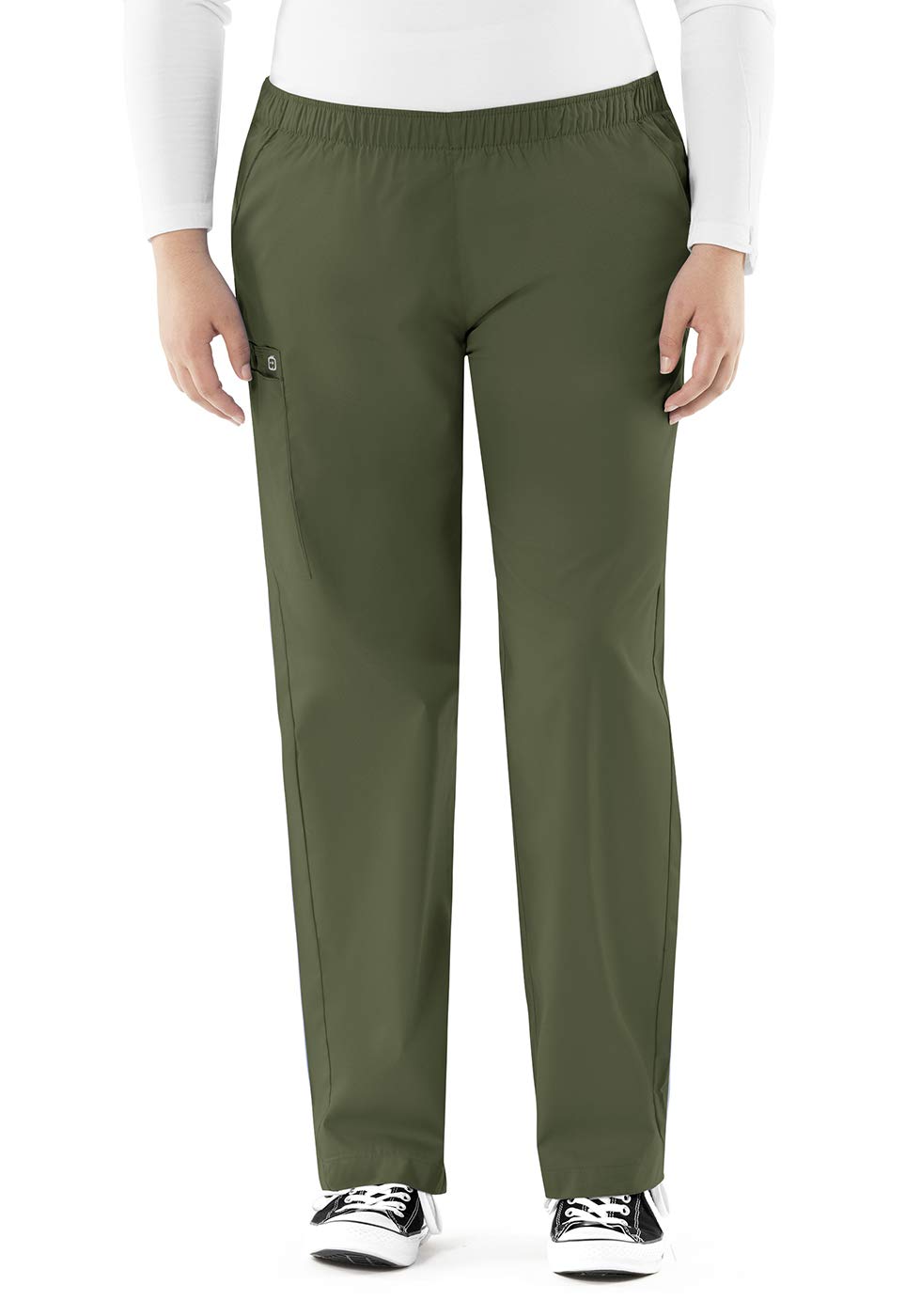 WonderWink Women's Pull-On Cargo Pant, Olive, 4X-Large