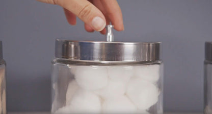Grafco Glass Sundry Jar – Labeled 'Cotton' – Medical Dressing Storage