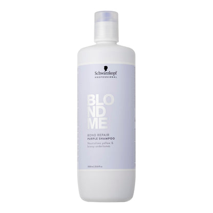 BlondMe Bond Repair Purple Shampoo for Blonde Hair | Neutralizes Yellow & Brassy Tones | Strengthens, Repairs, & Prevents Breakage | For Moisturized, Healthy-Looking Cool-Toned Blondes