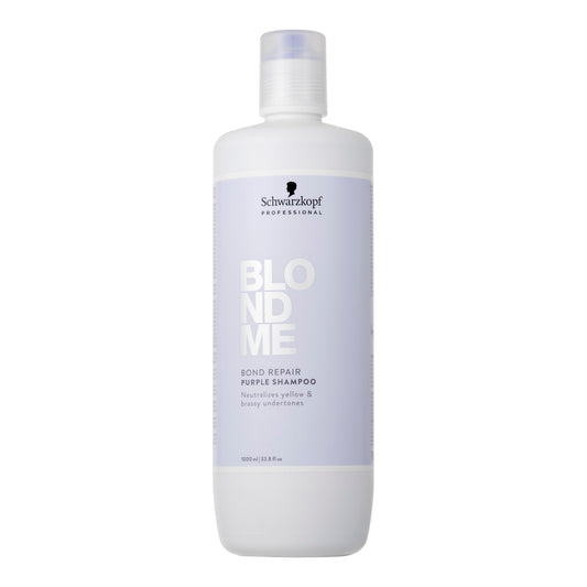BlondMe Bond Repair Purple Shampoo for Blonde Hair | Neutralizes Yellow & Brassy Tones | Strengthens, Repairs, & Prevents Breakage | For Moisturized, Healthy-Looking Cool-Toned Blondes