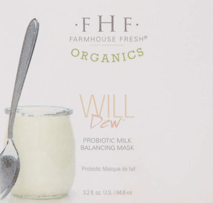 FarmHouse Fresh Will Dew Probiotic Milk Balancing Mask, 3.2 Fl Oz