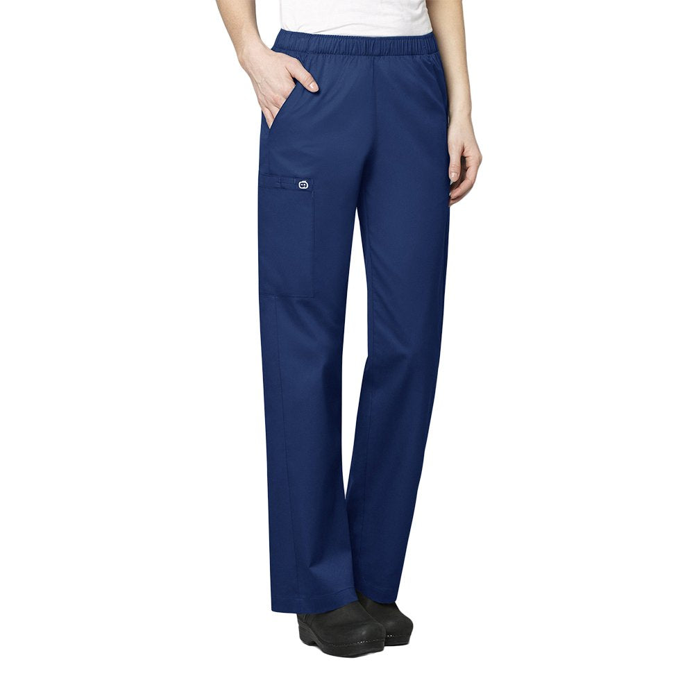 WonderWink Women's Pull-On Cargo Pant, Navy, 3X-Large