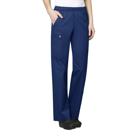 WonderWink Women's Pull-On Cargo Pant, Navy, 4X-Large