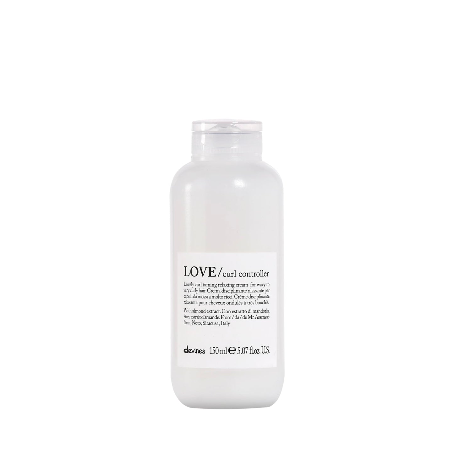 Davines LOVE Curl Controller, Relaxing Anti-Frizz Effect Cream for Wavy and Curly Hair - Defines Texture, Leaving Soft, Light & Elastic Curls even in High Humidity with Almond Extract, 5.07 Fl Oz