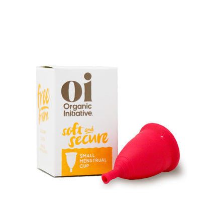 Oi | Organic Initiative - Menstrual Cup | Small - Slim-fit, Wear for 12 hrs | Reusable, Leak Free (17 ml) - Tampon and Pad Alternative