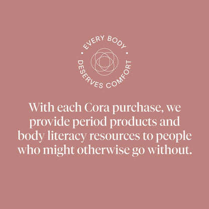 Cora 100% Organic Cotton Topsheet Period Liners (36 Long Period Liners)