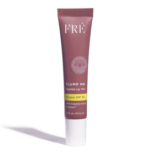 FRÉ Plump Me Peptide Lip Tint SPF 30 (Cassis) – 4-in-1 Plumping & Hydrating Mineral SPF 30 Lip Tint with 100% Non-Nano Zinc Oxide, Clean, Vegan Lip Care