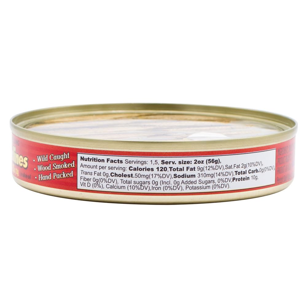 MW Polar Brisling Sardines, Smoked in Olive Oil, 4.23-Ounce
