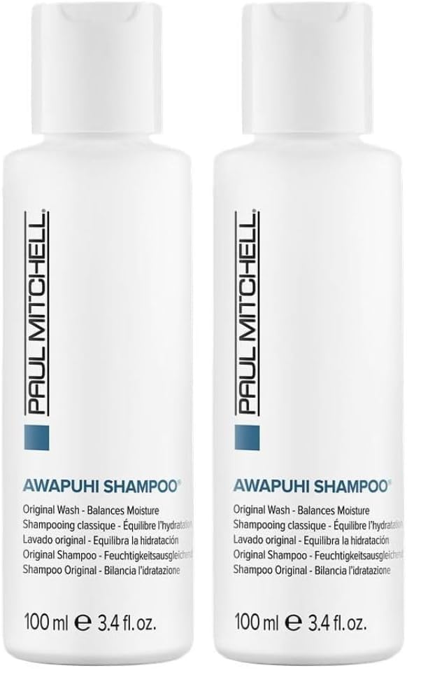 Paul Mitchell Awapuhi Shampoo, Balances Moisture + Adds Shine, For All Hair Types, Especially Fine + Static-Prone Hair, 3.4 fl. oz., (2 Pack)