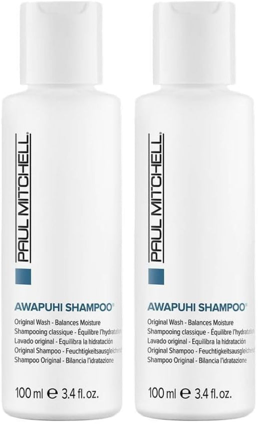 Paul Mitchell Awapuhi Shampoo, Balances Moisture + Adds Shine, For All Hair Types, Especially Fine + Static-Prone Hair, 3.4 fl. oz., (2 Pack)