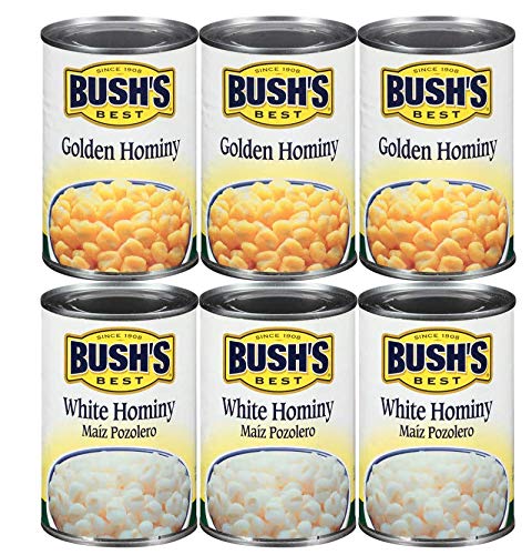 Bush's Best Baked Beans Variety Pack, 3 Golden Hominy Beans, 3 White H ...