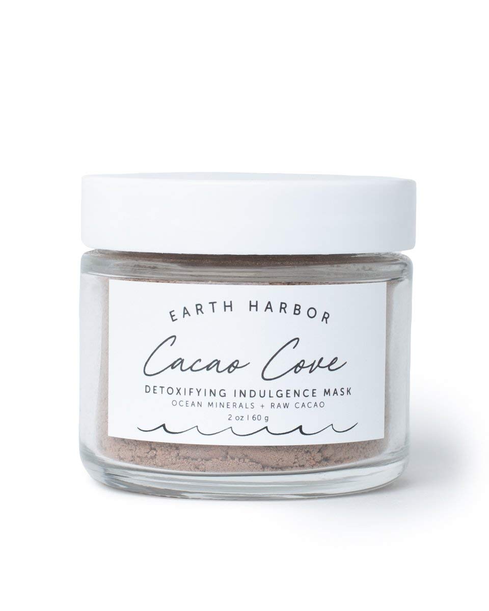 Earth Harbor | CACAO COVE Detoxifying Indulgence Mask - Detoxifies & Clarifies | No GMOs + Natural | Fair Trade Raw Cacao & Ocean Minerals | 2 oz