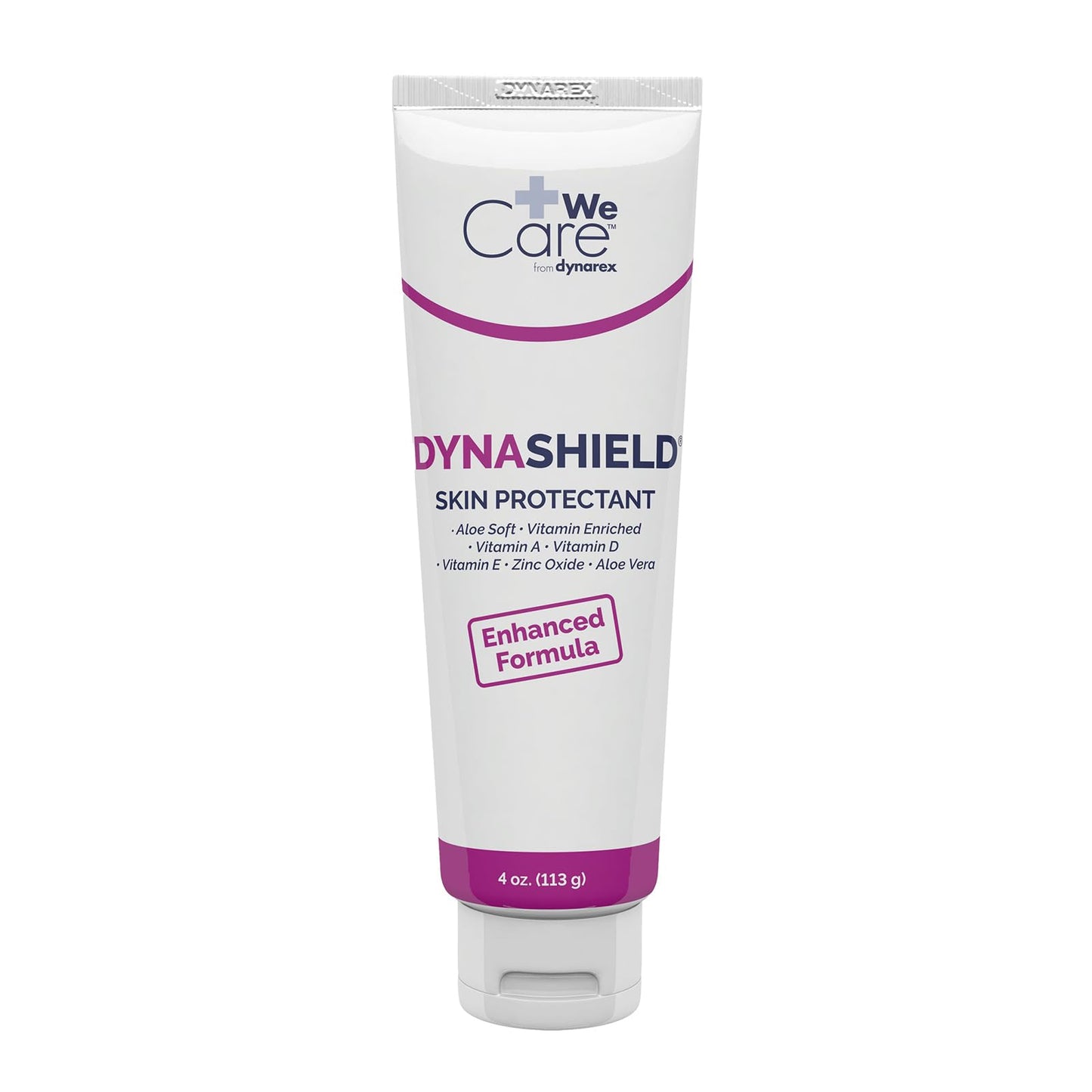 Dynarex DynaShield Skin Protectant Barrier Cream - Zinc Oxide Cream with Vitamins A, D, E, Aloe Vera - Protect and Treat Minor Wounds and Dry Skin - 4 oz. Tube, 1 Count