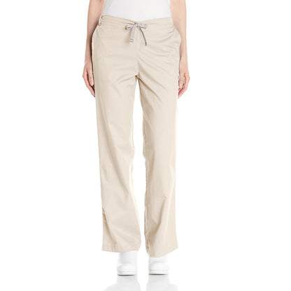 WonderWink Women's Wonderwork Flare Leg Scrub Pant, Khaki, Large