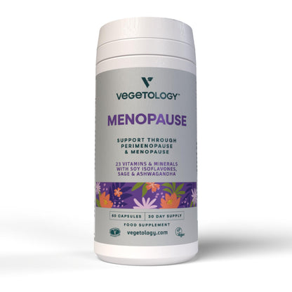 Vegan Menopause Supplements (60 Capsules) — Perimenopause and Menopause Vitamins — Women's Supplements — Perimenopause Supplements for Women — Food Supplement — Menopause Support