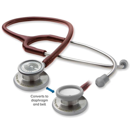 ADC Adscope 608 Convertible Clinician Stethoscope with Tunable AFD Technology, Adult Diaphragm and Adult Bell or Pediatric Diaphragm, 31 inch Length, Burgundy