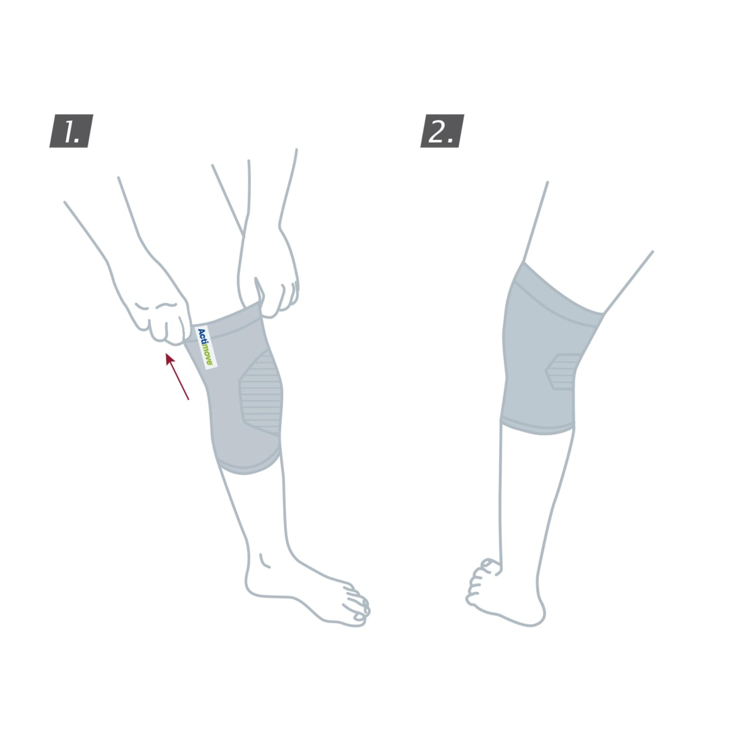 Actimove Everyday Supports Mild Knee Support - Mild Support, Lightweight, Easy to Apply for Slightly Swollen and Aching Knees – White, X-Large