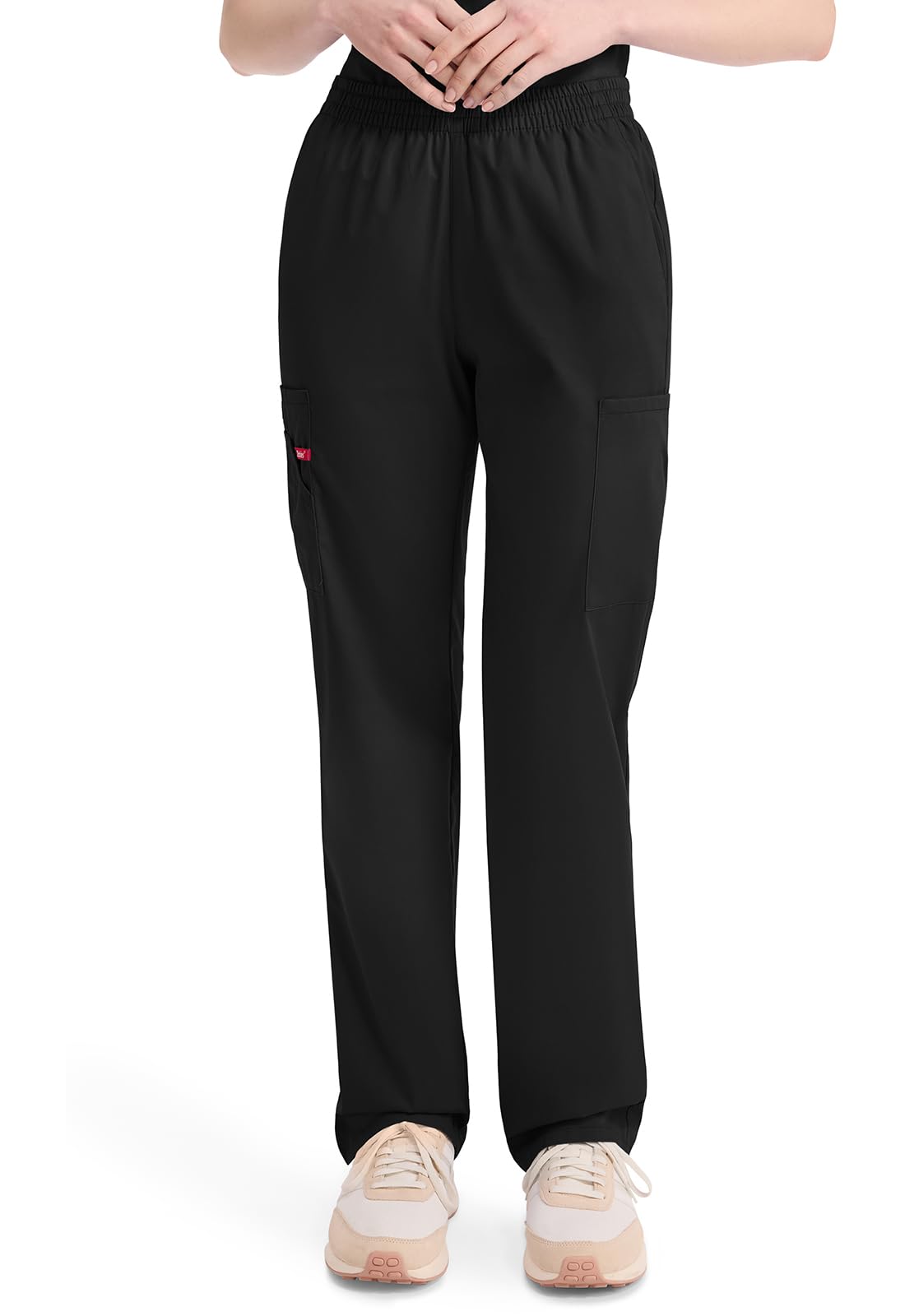 Dickies EDS Signature Scrubs for Women, Elastic Waist Pull-On Cargo Pants for Women in Soft Brushed Poplin - 86106
