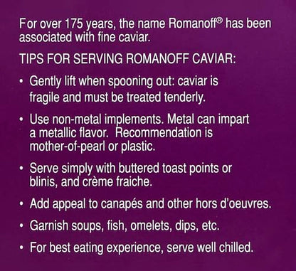Romanoff Caviar Black Lumpfish, 2 oz, Whole