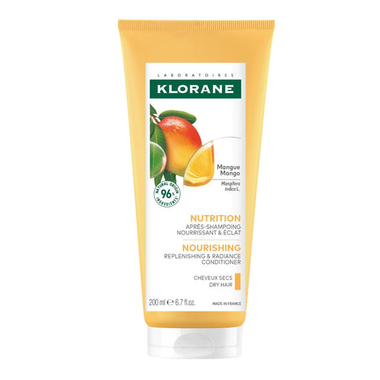Klorane Nourishing Conditioner with Mango Butter, Moisturize and Hydrate Dry Hair, Paraben, Silicone, SLS Free