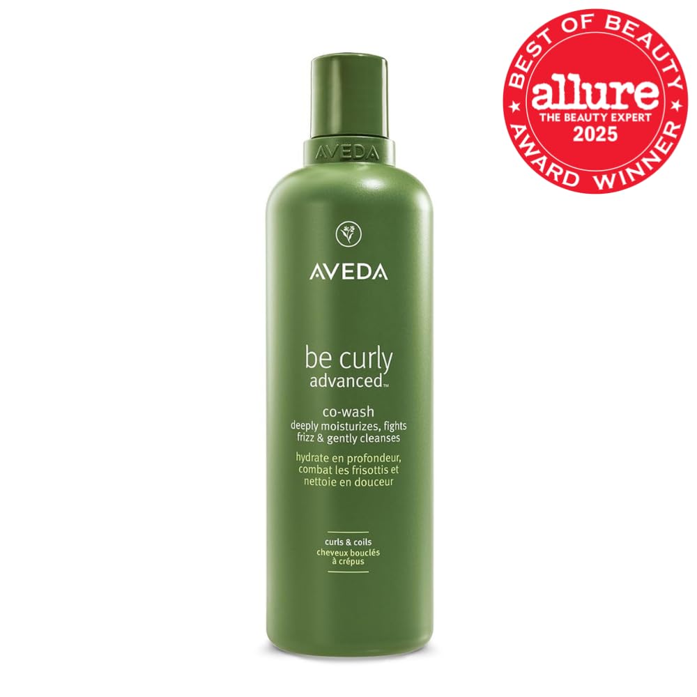Aveda Be Curly Advanced Co-Wash | Removes Buildup Without Stripping | Hydrates Curly & Coily Hair | Fights Frizz | Sulfate Free | Silicone Free | 98% Naturally Derived*, 11.8 Fl Oz
