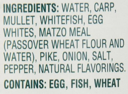 MANISCHEWITZ FISH GEFILTE NON JEL